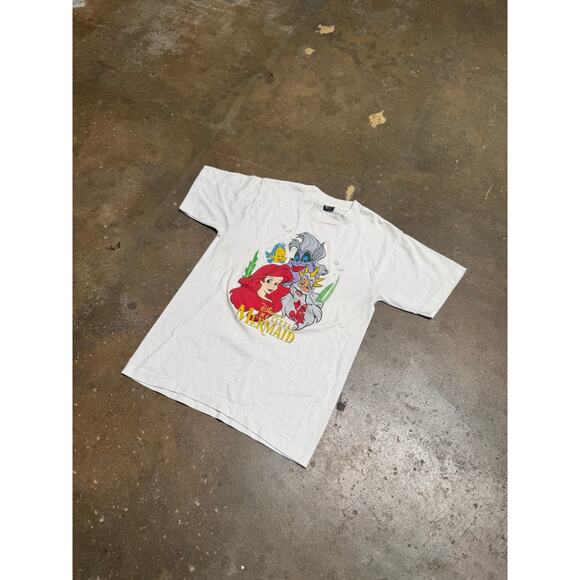 Vintage Disney The Little Mermaid T-Shirt Ariel Ursula King Triton Sebastian 90s - Picture 11 of 11